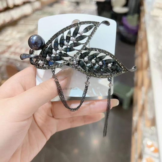 FENGY LEAF DESIGN BANANA HAIR CLIP