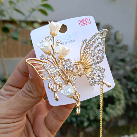 FENGY FLOWER BUTTERFLY HAIR CLIP