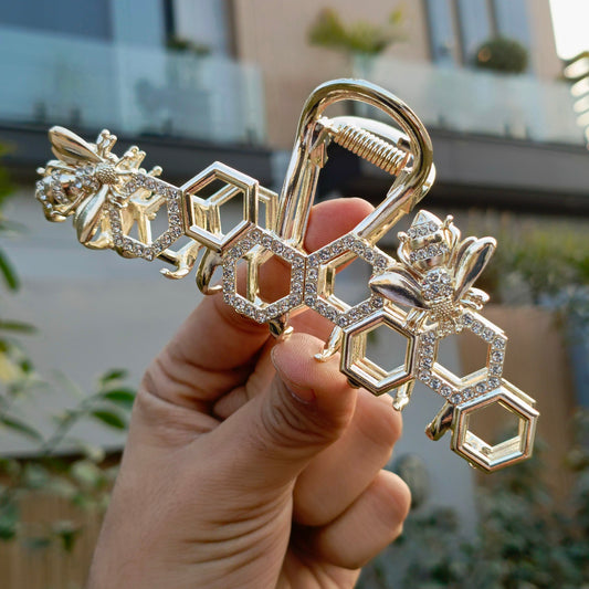 HONEY DESIGN LARGE RHINESTONE HAIR CLIP