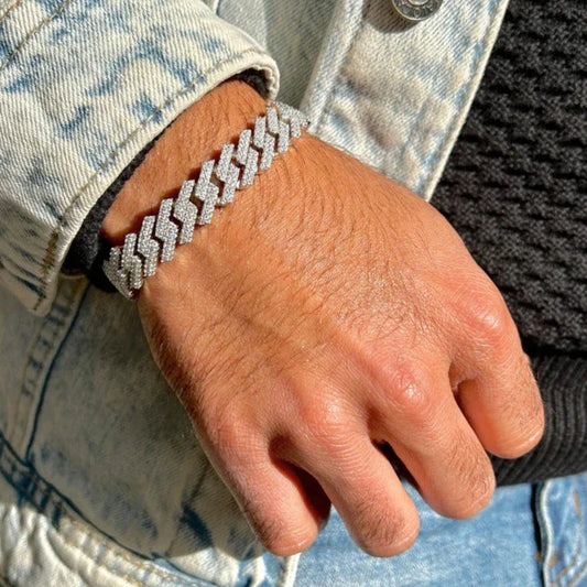 12MM CUBAN PRONG BRACLET