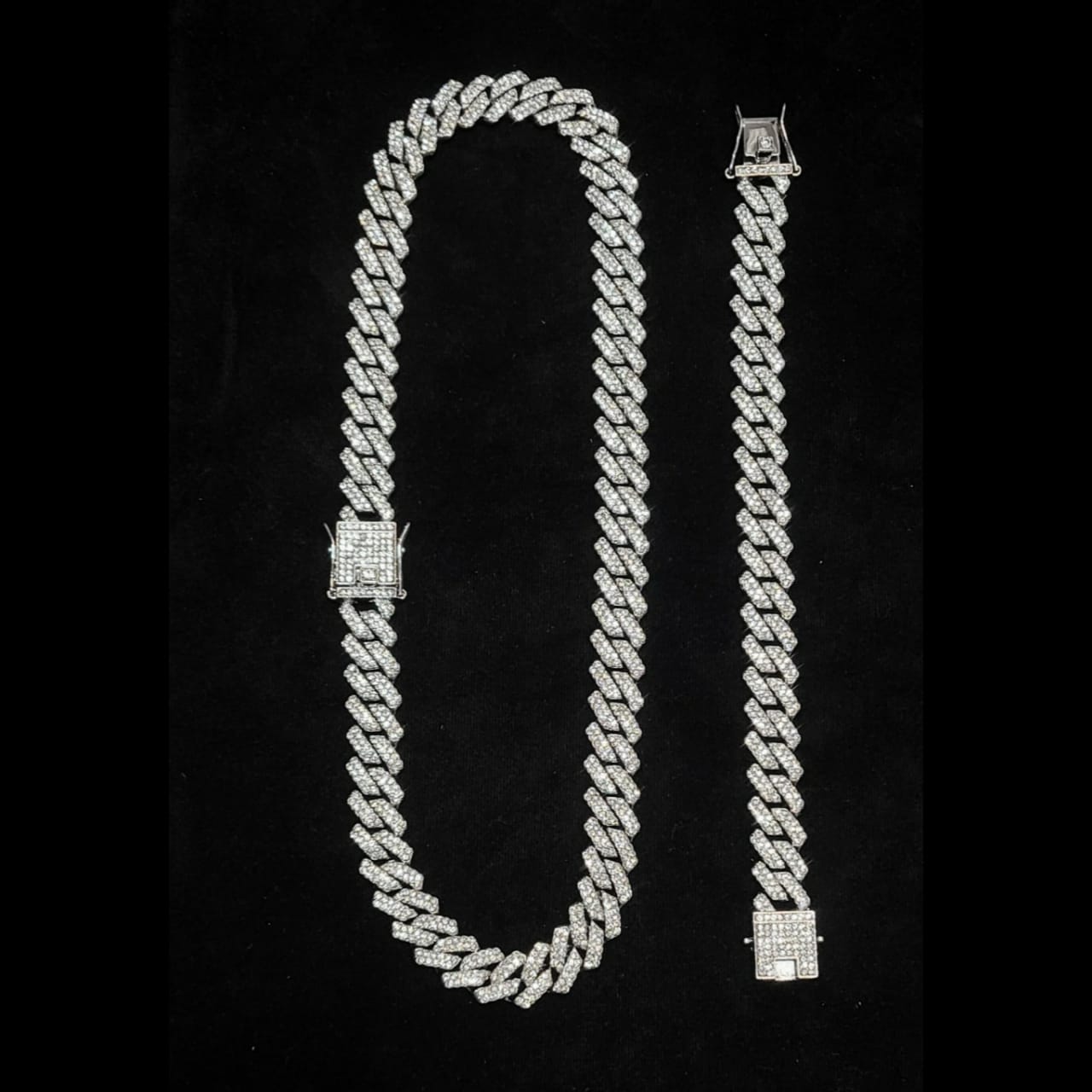 12MM CUBAN PRONG BRACLET