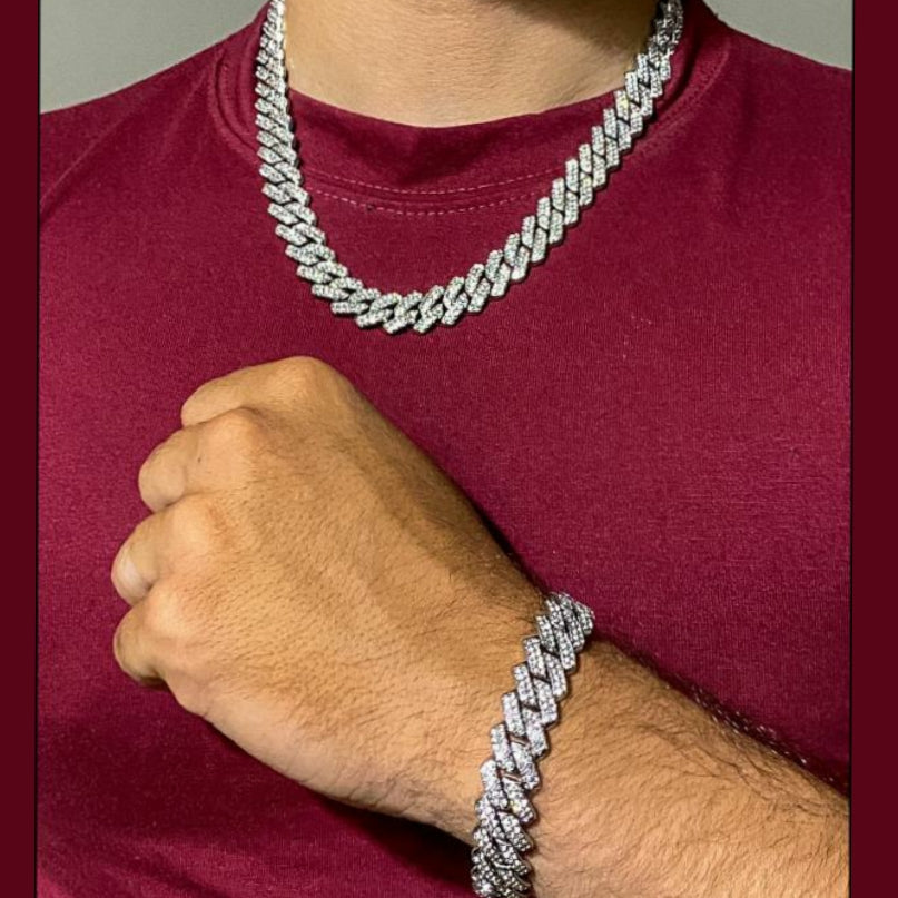 12MM CUBAN PRONG BRACLET