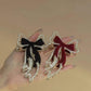 VELVET BOW LARGE HAIR CLIP