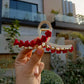 RED FLOWER LARGE RHINESTONE HAIR CLIP
