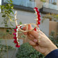 RED FLOWER LARGE RHINESTONE HAIR CLIP