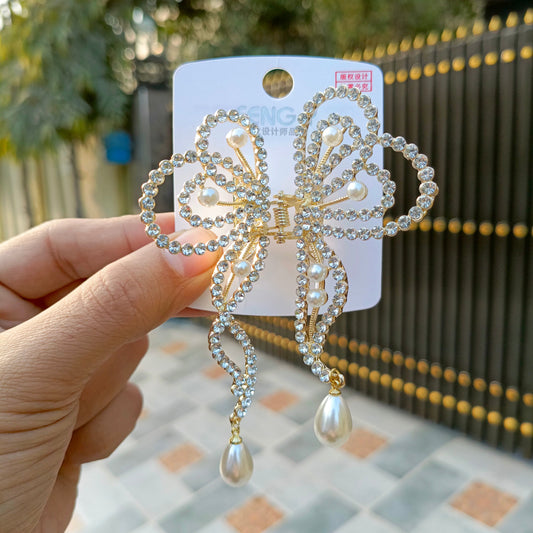 FENGY BOW STYLE RHINESTONE HAIR CLIP