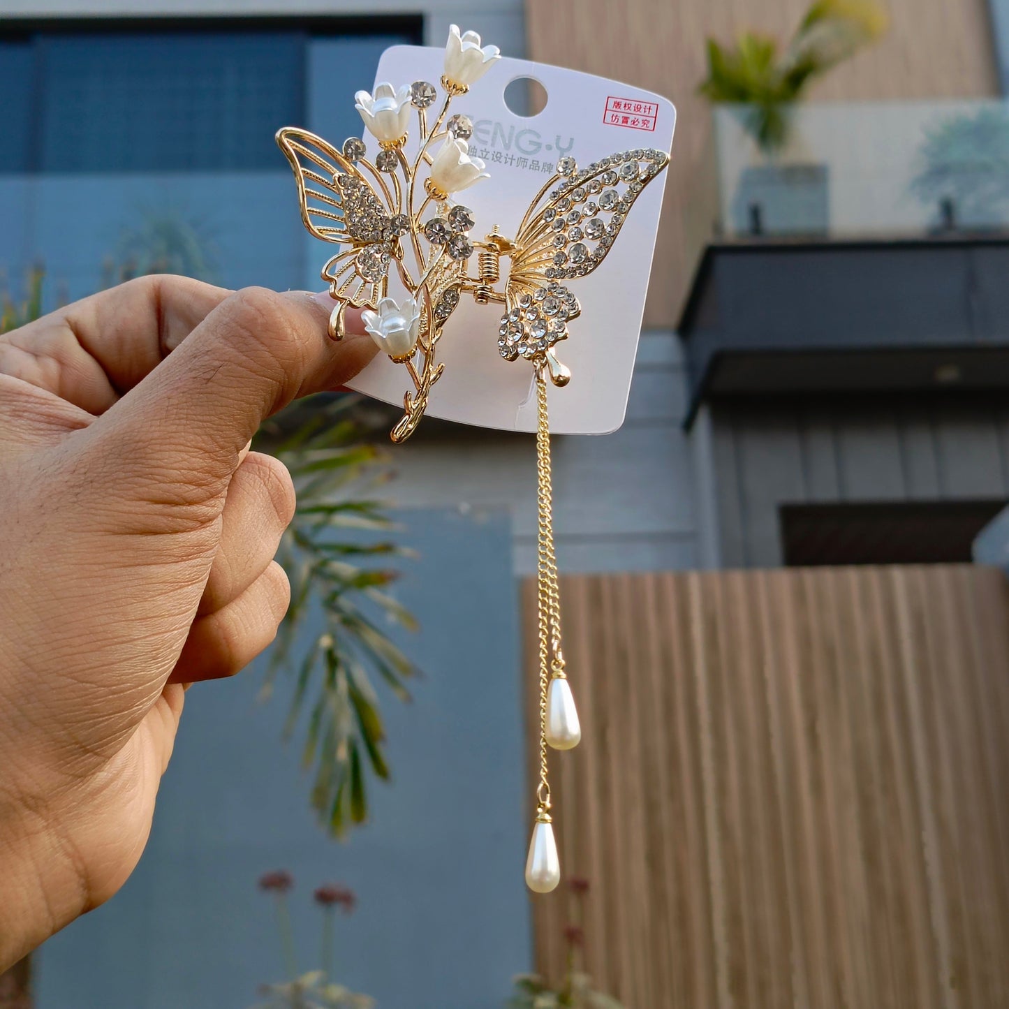FENGY FLOWER BUTTERFLY HAIR CLIP