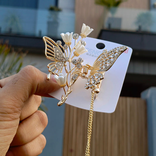 FENGY FLOWER BUTTERFLY HAIR CLIP