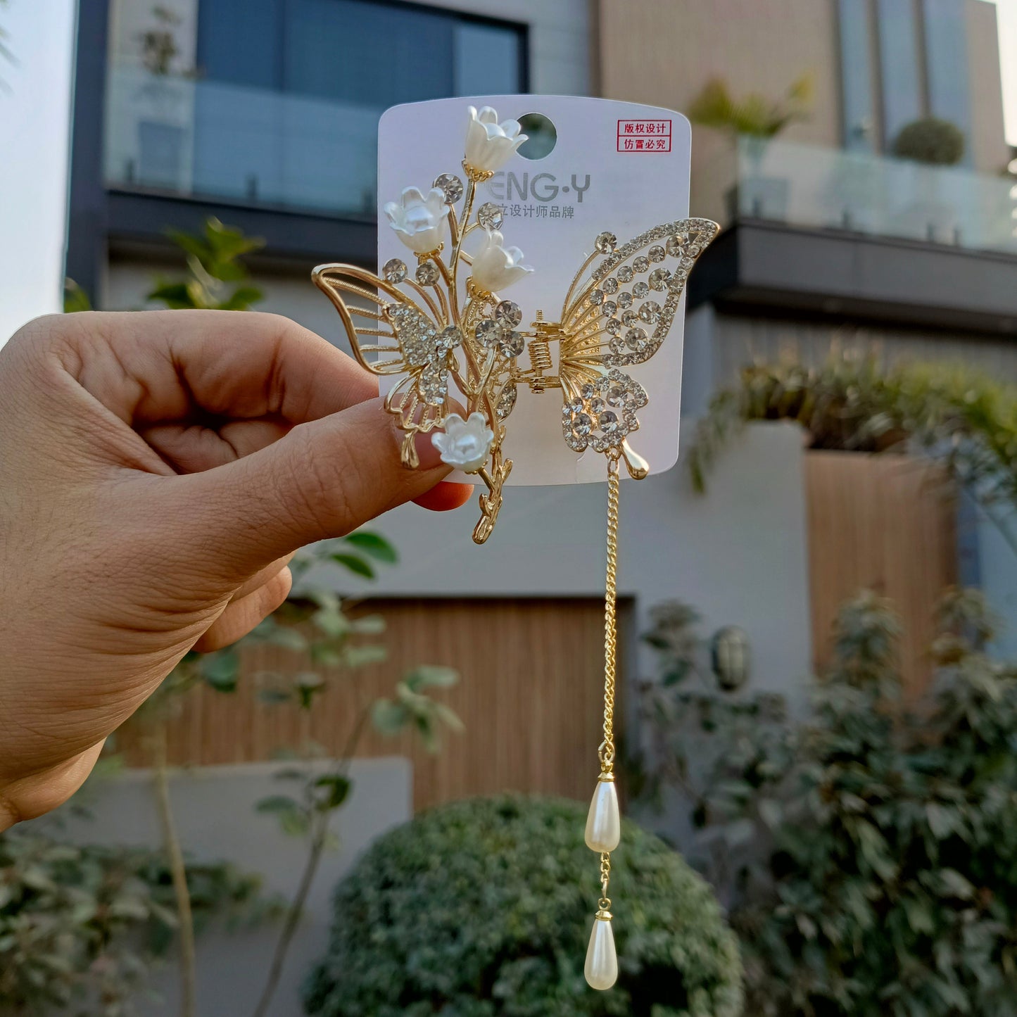 FENGY FLOWER BUTTERFLY HAIR CLIP