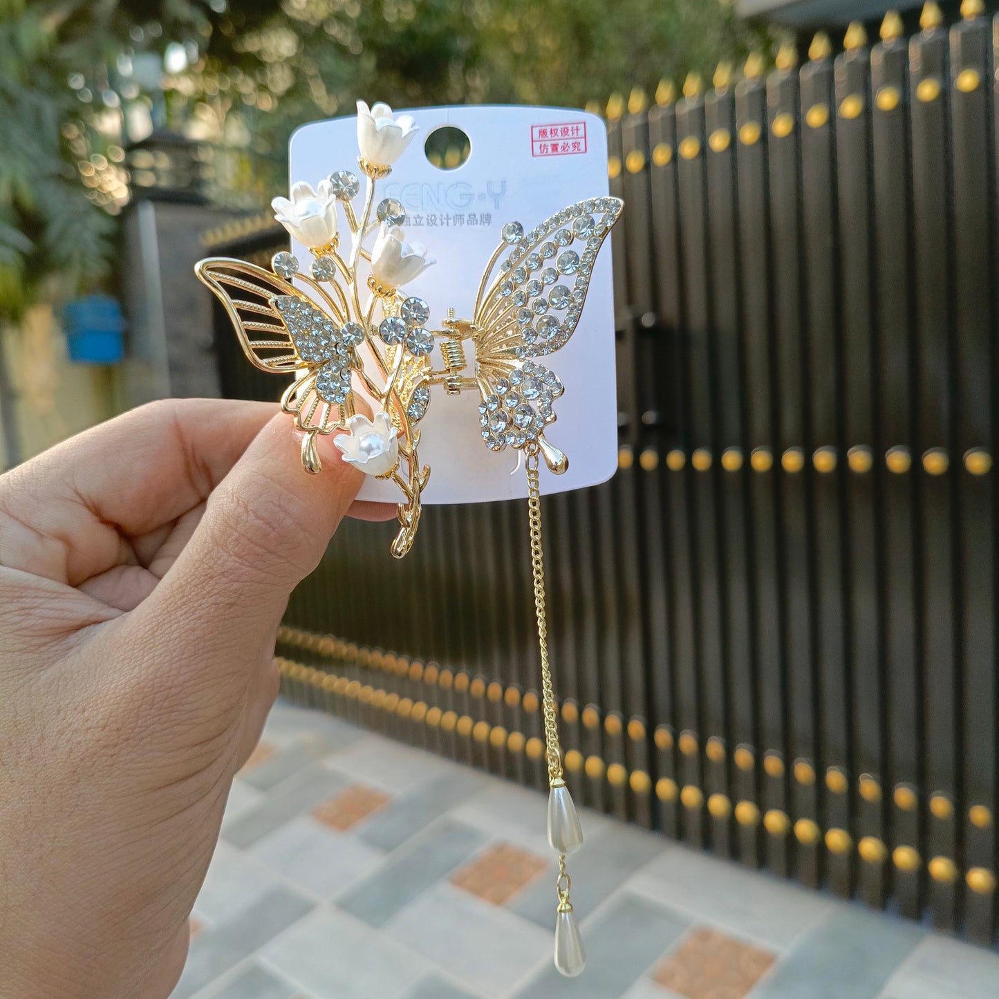 FENGY FLOWER BUTTERFLY HAIR CLIP