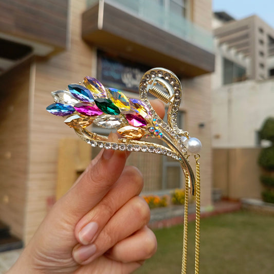 MS CRYSTLE STONE HAIR CLIP