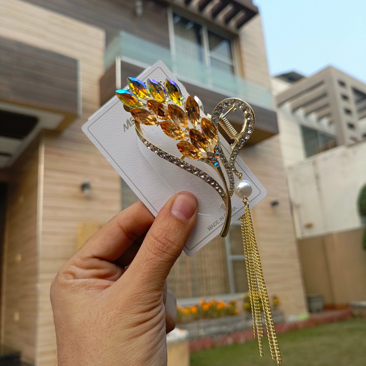 MS CRYSTLE STONE HAIR CLIP