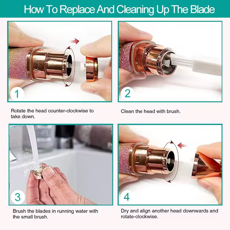 Flawless 2-in-1 Hair Remover – Rechargeable Facial Shaver & Eyebrow Trimmer